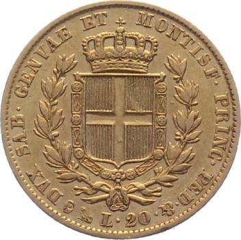 Preview: Sardinien 20 Lire 1842 - Car. Albertus